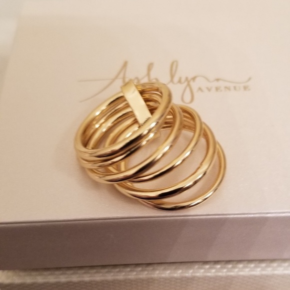 Gold plated stack ring by ASHLYNN Avenue - Picture 6 of 7